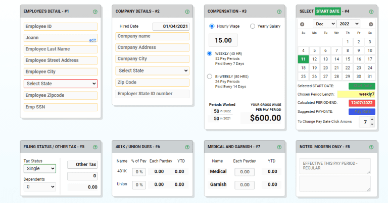 online pay check stub maker