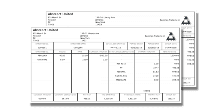 Paystub sample